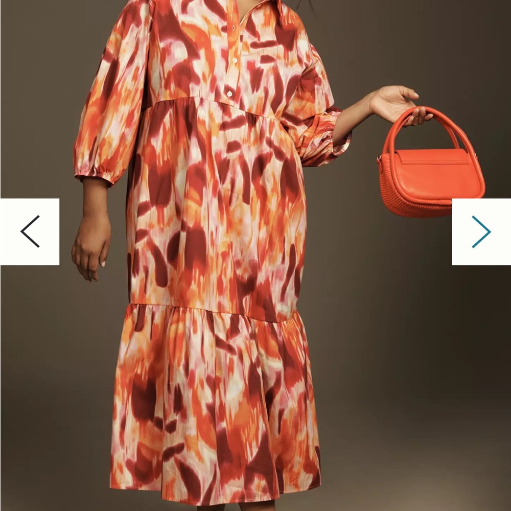 Anthropologie bettina midi dress